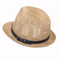 Unisex Fashion Paper Straw Beach Hat with PU Leather Crown Band