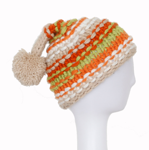 2018 Customized Colorful Hot Sale Jacquard Knit Hat with Pompom