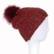 Hot Sale 100% Acrylic Customized Knitted Winter Warm Hat Beanies with Metal Yarn