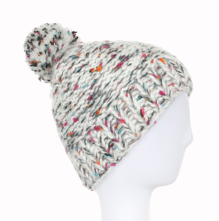 Hot Sales Customized Knitted Winter Cuffed Acrylic Hat with Pompom