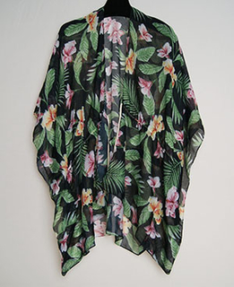 Latest design spring summer new custom-made flower printed shawls fashion print women cape shawl 