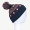 Unisex Fashion 100% Acrylic Jacquard Cuffed Knitted Winter Beanie Hat with pompom