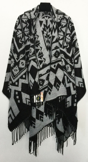 Fashion woven acrylic women winter capes oversize wholesale winter shawl
