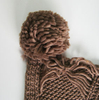 100% Acrylic Customized Wholesale Lady Fashion Knitted Scarf With POM