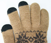 Small MOQ Hot Sale Acrylic Knitted Jacquard Winter Glove Magic Screen Touch Glove