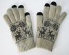 Small MOQ Hot Sale Acrylic Knitted Jacquard Winter Glove Magic Screen Touch Glove
